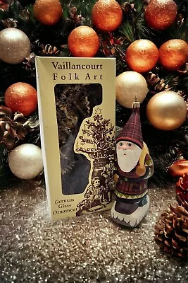 $259 • Buy RARE Vaillancourt Folk Art Mountain Santa Ornament NEW