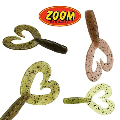 Zoom Bait Fat Albert Twin Tail 3.5  Grub Fishing Lure Plastic Pike Perch Lure • $7.57