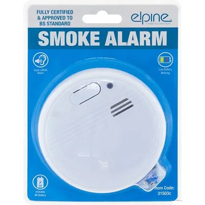 Smoke Detector Alarm Photoelectric Home Garage Warehouse Low Battery Warning • £11.99