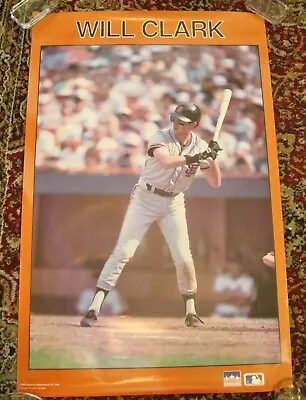 WILL CLARK Vintage MLB Poster San Francisco Giants From  1987  Starline  22x34 • $20