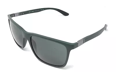 Ray-Ban Mens Matte Green Frame Dark Green Lens Sunglasses RB4385 665771 58-18 • $98.99