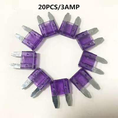 20 Pack 3A Mini Blade Style Fuses APM/ATM 32V Short Circuit Protection Car Fuse • $3.79