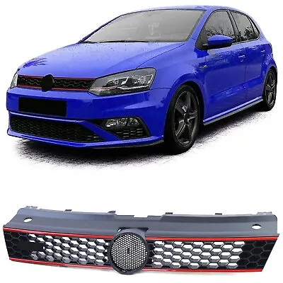 Black Debadged Front Bonnet Grill For Vw Polo Mk5 6r & 6c 2009-2017 Gti Style • $83.79