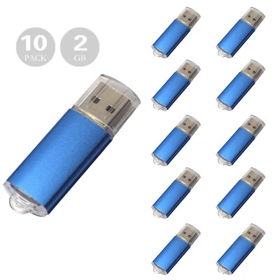 5/10Pack 1GB 2GB USB Flash Drive USB Memory Stick 2.0 Thumb Pen Data Storage • $24.69