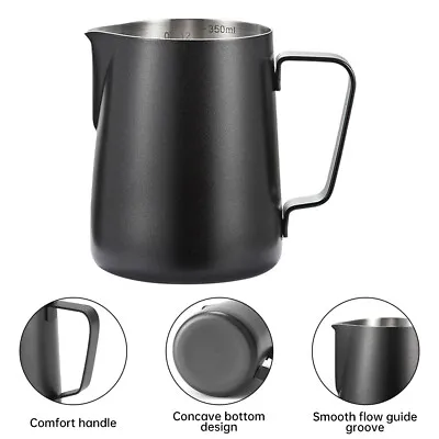 Stainless Steel Milk Frothing Jug Mug Cup Coffee Latte Pitcher Barista Craft Jug • $14.29