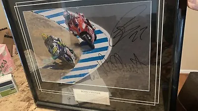 Rossi V Stoner 2008 Laguna Corkscrew #4/100 Valentino Rossi Autograph Motogp • $4000