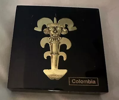 Colombian Goldsmiths Bogota DE Aboriginal Figure Repro Paperweight Gold Museum • $12.99