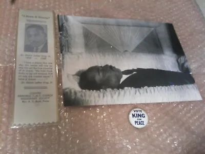 Reverend Martin Luther King Jr. Rare Ribbon- Photo- Pinback Historical Lot • $125