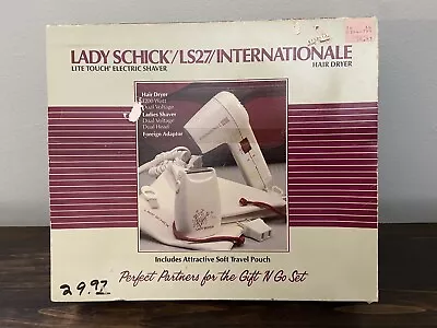 Vintage Lady Schick Electric Razor Blow Dryer Gift Set Still In Box Never Used • $27.99