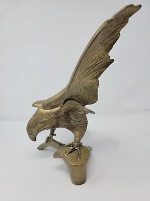 Vintage Free Standing Brass American Bald Eagle On Branch Heavy Bird Sculpture • $19.99