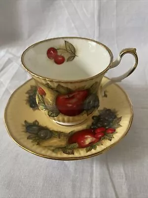 Vintage Queens Rosina Antique Fruit Series Cups & Sauce Staffordshire Bone China • £14.99