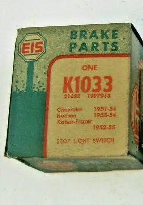  Vintage Brake/Stop Light Switch;EIS # K1033 Fits ANTIQUE VEHICLES; 1951-1972 • $23.40