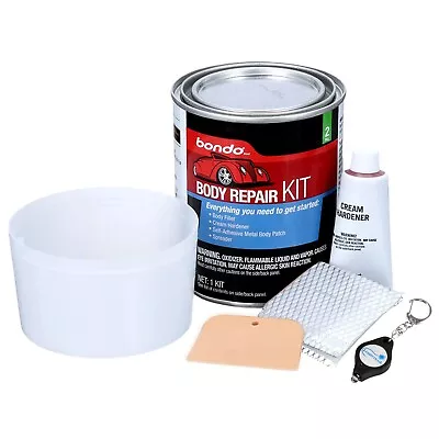 Bondo Body Repair Kit - Filler Cream Hardener Metal Patch Spreader W/Keychain • $22.11