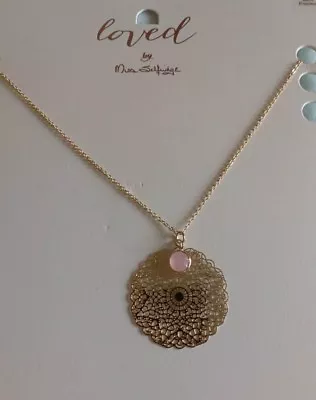 MISS SELFRIDGE Loved Semi Precious Filli Gold Plated Necklace BNWT RRP £14.50 • £8