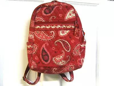 Vera Bradley MESA RED Top Handle Backpack Purse 12 X 9 X 4 GUC • $19.99