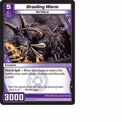 Kaijudo X3 DROOLING WORM Common #27/55 6DSI (Playset) DragonStrike Infernus 2013 • $1.01