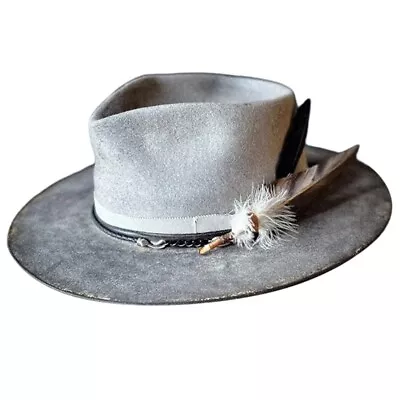 Distress Fedoras Hat Adult Unisex Magicians Hat Masquerades Hat Costume Headwear • £22.75