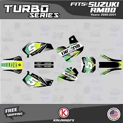 Graphics Decal Kit For Suzuki RM80 (2000-2001) RM80 Turbo Series - Lime • $54.99