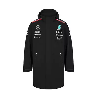 2024 Mercedes AMG Petronas F1 Men's Team Rain Black Jacket Size XL • $222.10