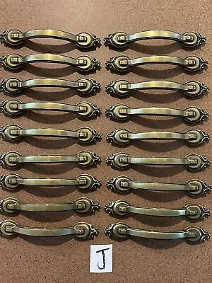 Vintage Brass Dresser Desk Cabinet Drawer Pulls And Knobs 18 Piece Lot J 3” • $10