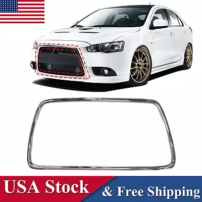 For 2009-2015 Mitsubishi Lancer Ralliart GT Front Bumper Grille Molding Chrome • $66.89