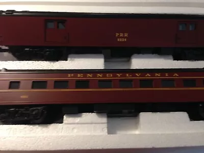 MTH Premier O Scale PENNSY 70' STREAMLINED BAGGAGE COACH PASSENGER SET 20-69135 • $164.99