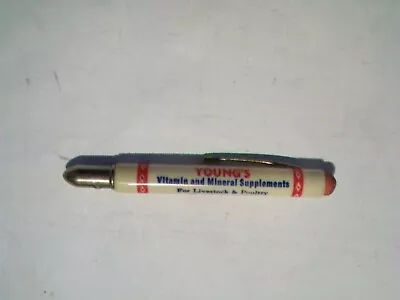 Vintage Bullet Pencil- Young's Vitamin & Mineral Supplements Roaring Spring PA • $5.50