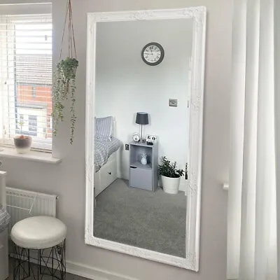 Highbury Large Full Length Matt White Chic Leaner Wall Floor Mirror 164 X 73cm • £89.10