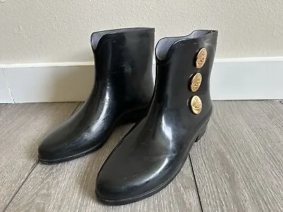 Beautiful VIVIENNE WESTWOOD MELISSA Wellies Ankle Rain Boots W Logo Buttons US 7 • $29