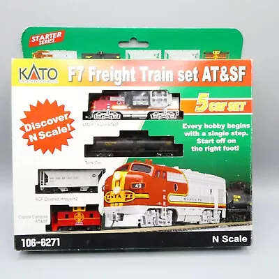 Kato 106-6271 AT&SF EMD F7 Freight Train Pack Set N Gauge Perfect Condition • £138.99