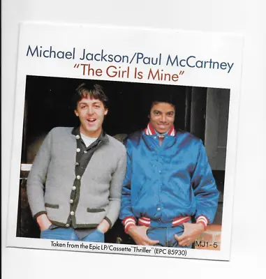 Michael Jackson Paul McCartney The Girl Is Mine 45 RPM Red Vinyl MJ1-5 CBS RECOR • $38.99