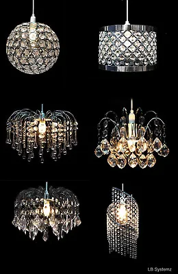 £27.99 • Buy Modern Ceiling Pendant Light Lamp Shade Chandelier Shades Acrylic Crystal Drop