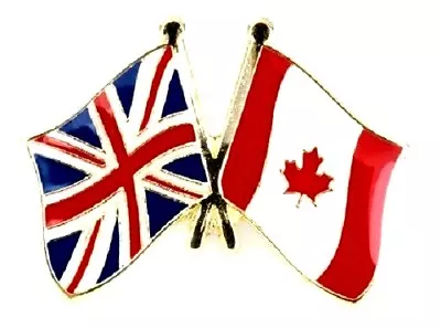 UK Canada Badge Flag Pin Friendship England Canadian English GB Union Jack Metal • £3.25