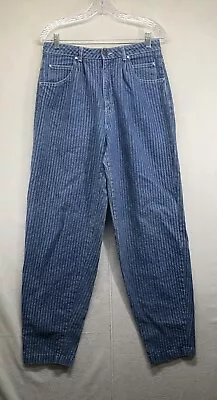 Vintage 80s Sasson Jeans Striped Blues 31x30 • $19.99