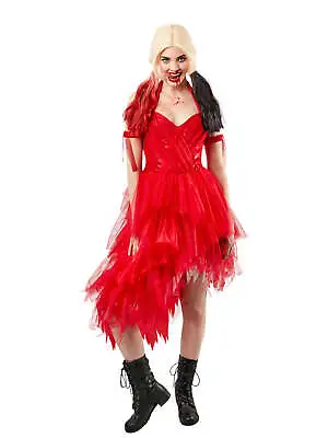 Harley Quinn Red Dress Costume For Adults Suicide Squad 2 Womens Margot Robbie • $90.86