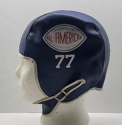 Vtg All American #77 Soft Leather Football Helmet Kids Play (not Real Leather) • $59.99