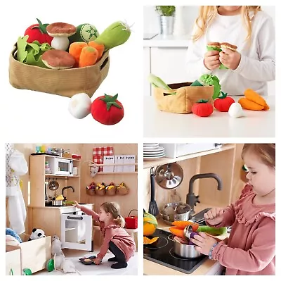 IKEA DUKTIG Children's Soft Pretend 14-piece Vegetables Set • £17.85