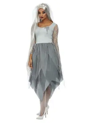 £11.86 • Buy Adult Ladies Grey Graveyard Corpse Bride Halloween Costume Plus Sizes Available