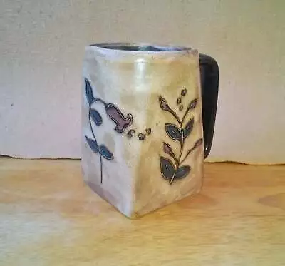 Flowers Mara Mug In Lead Free Stoneware Pottery. 12oz; 511Z1 • $22.95