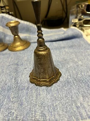 Vintage Avon Silver Plated Desk Dinner   Bell  5  5/8  Tall  ×  2  3/4  Wide • $10