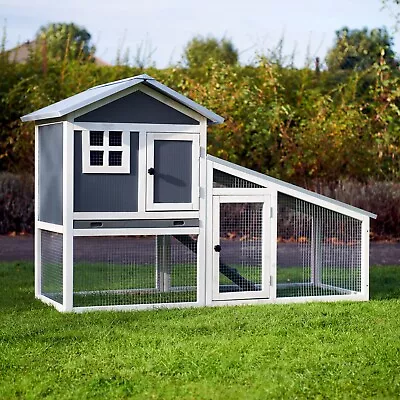 £134.99 • Buy Plastic Rabbit Hutch And Run Guinea Pig Hutch Large 2 Tier Double Decker Bunny