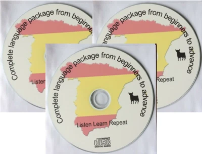 Learn To Speak Spanish Audio 3 CD Set Complete Spanish Language Course FREE P&P • £4.99