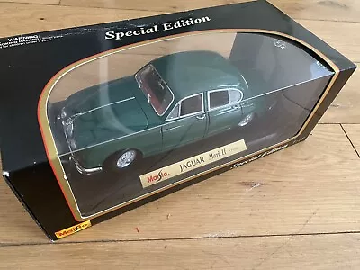 Jaguar Mark 2 1959 1:18 Scale Maisto Special Edition Green Excellent Condition • £14.99