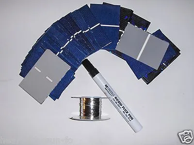 40 2x3 Solar Cells (52x76mm)20 Watt Solar Panel Kit Cellsflux Pentabbing Wire • $29.95