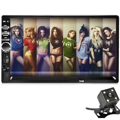 7''2 DIN HD Touch Screen Bluetooth Car Stereo Radio MP5 Player FM/USB/AUX+Camera • $71.90