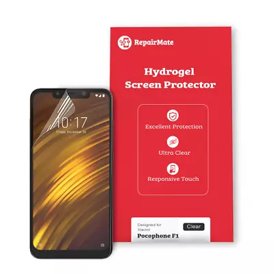 Xiaomi Pocophone F1 Compatible Hydrogel Screen Protector Full Cover [2 Pack] • $39.88