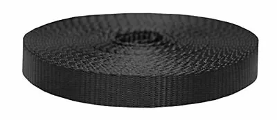 Black 2  1.5 3/4  1    Nylon Webbing Medium Weight  Nylon Strap Black  • $19.25