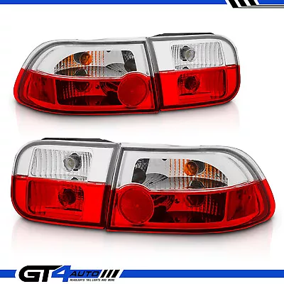 For 1992-1995 Honda Civic EG Sedan EJ Coupe Altezza Red Brake Tail Light + Bulbs • $78.01