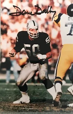 Dave Dalby  Autographed 4 X 6 Of Oakland Raiders Center - Deceased • $9.95