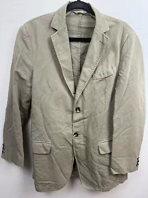 Banana Republic Blazer Men’s 38R Beige Tan Sports Coat Jacket Linen Blend VTG • $44.88